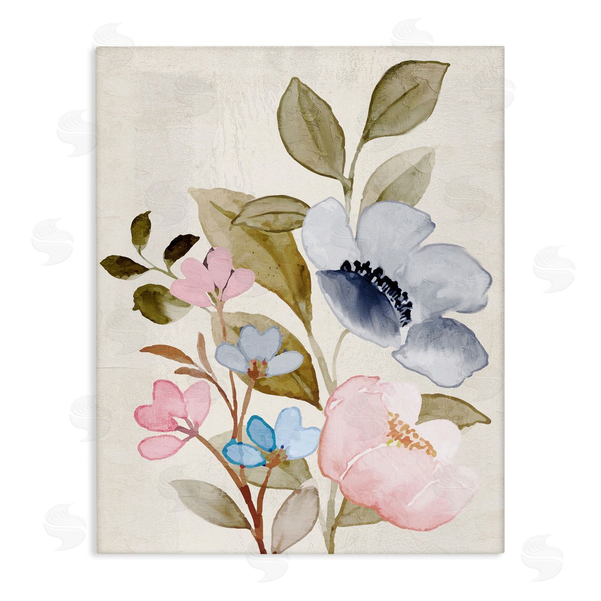 Kim Allen Soft Cottage Florals Canvas Wall Art