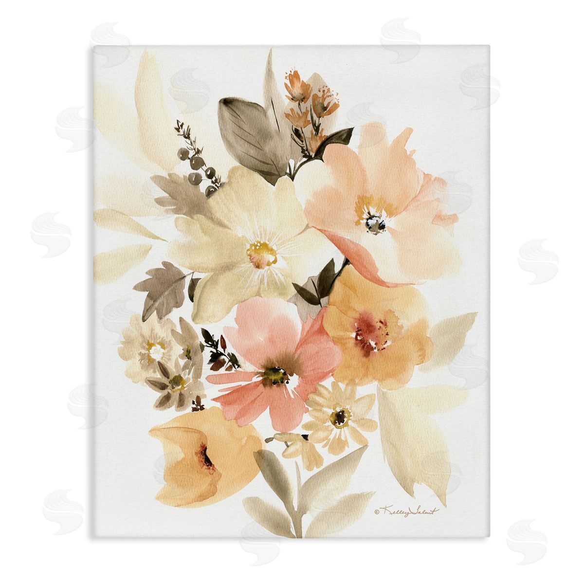 Kelley Talent Mixed Muted Bouquet Canvas Wall Art