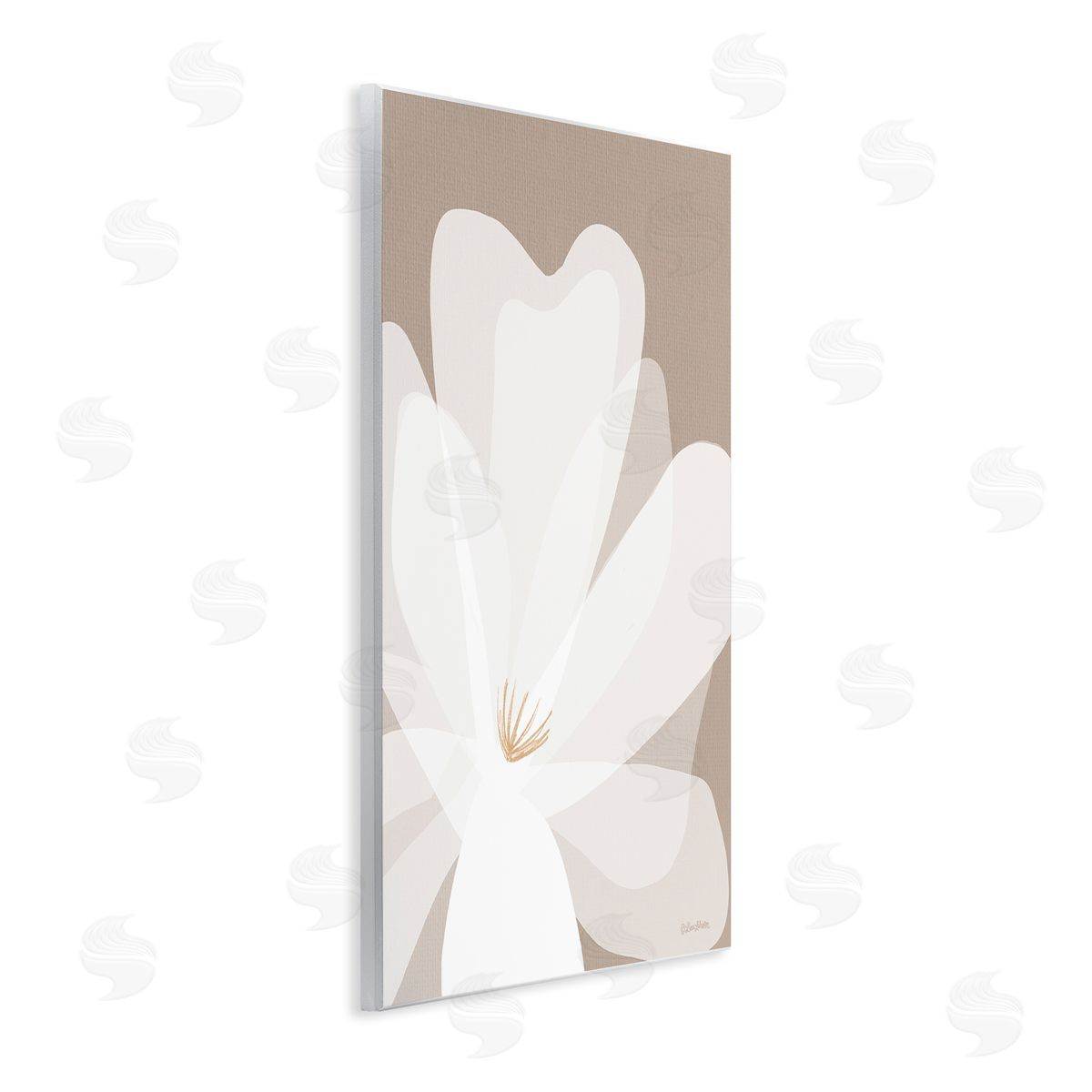 Lisa Larson Beige Modern Lily Wall Plaque Artside_