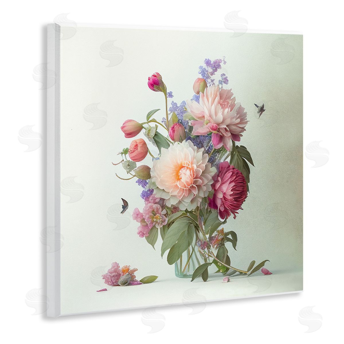 Leah McLean Mixed Pink Bouquet Wall Plaque Artside_