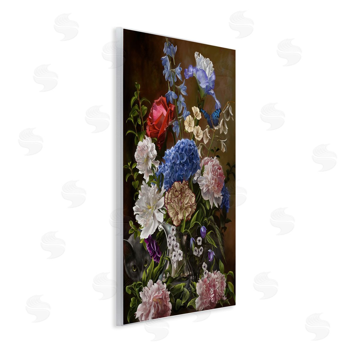 Nene Thomas Vintage Flowers & Cat Wall Plaque Artside_