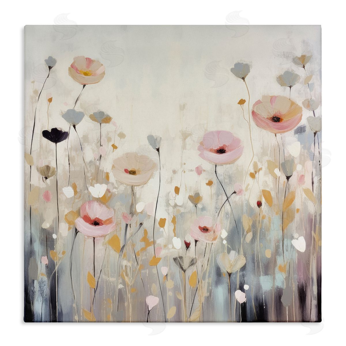 Irena Orlov Pastel Poppy Meadow Canvas Wall Art