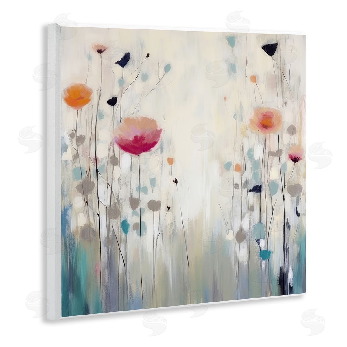 Pastel Poppies Painting Wood Plaque Wall Art, Home Decor by Irena Orlov