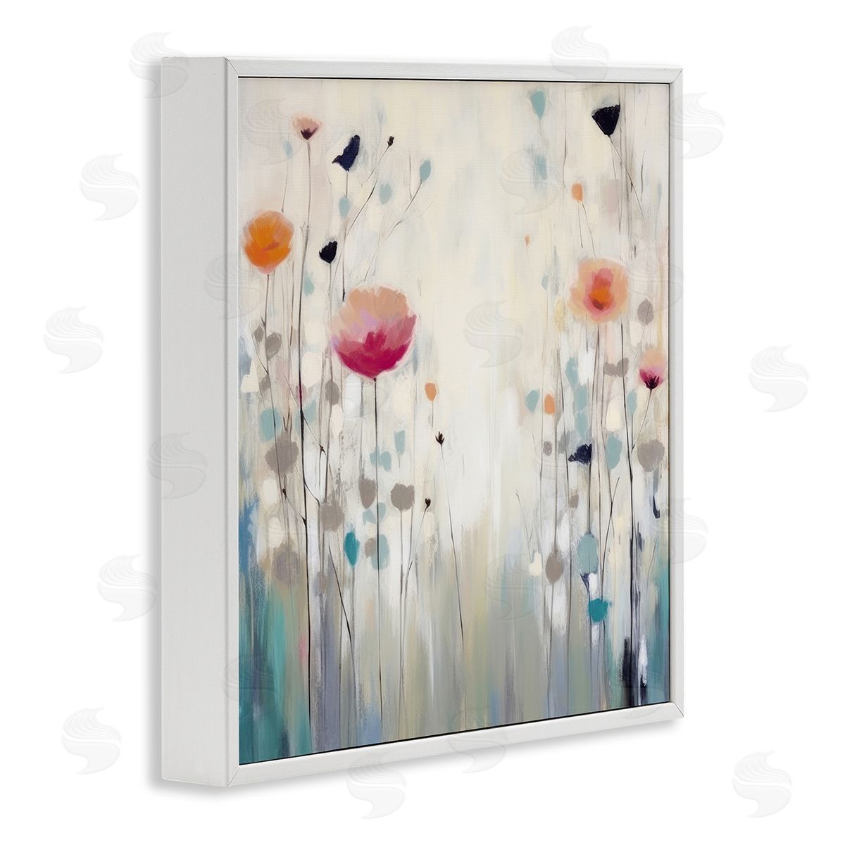 Pastel Poppies Painting White Frame Print Wall Art, Home Decor by Irena Orlov