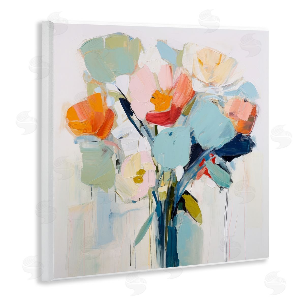 Irena Orlov Pastel Flowers Abstraction Wall Plaque Artside_