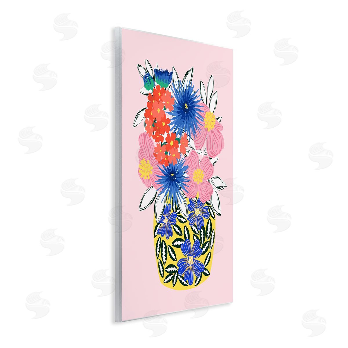 Pragya Kothari Patterned Bouquet Vase Wall Plaque Artside_