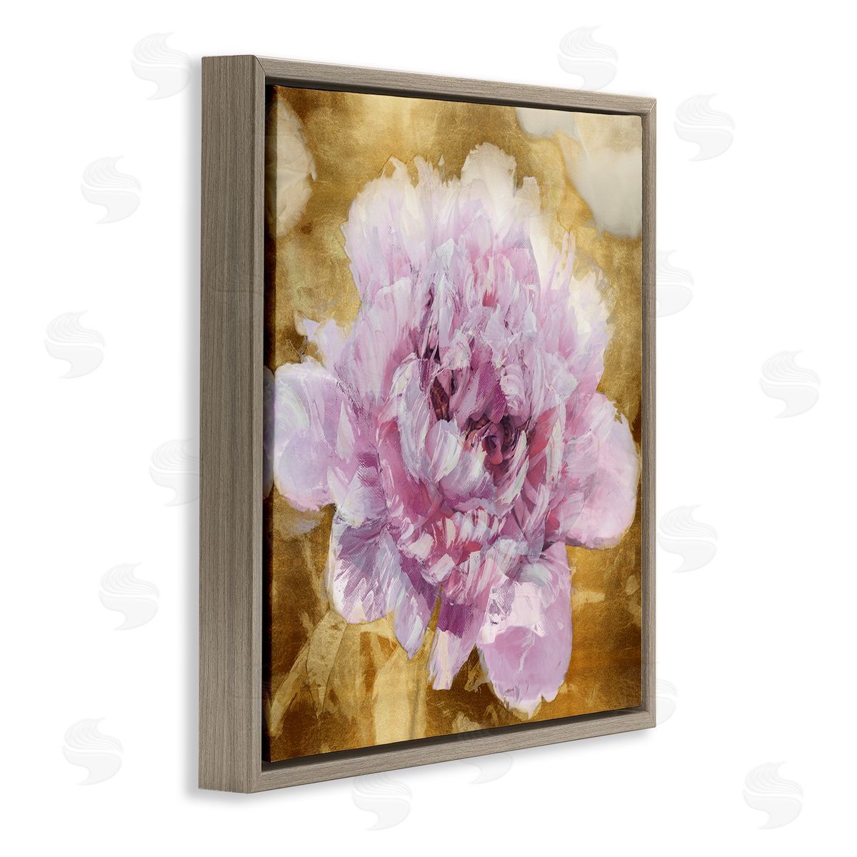 Shawna Sullivan Abstract Glam Flower Brown Floater Frame Canvas Artside_