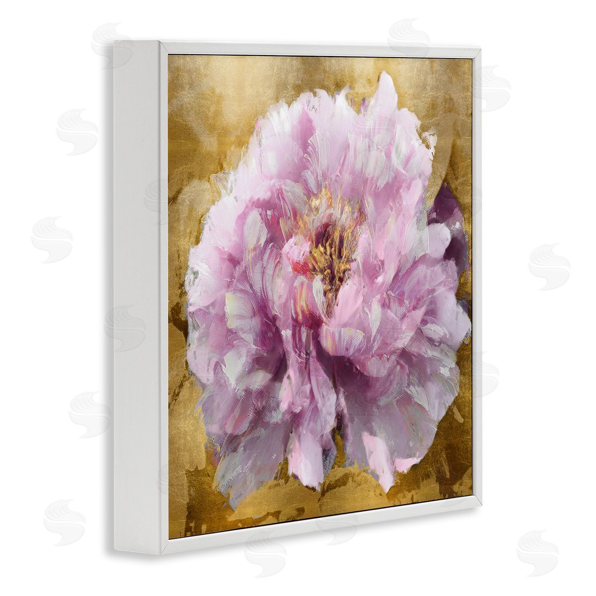 Shawna Sullivan Abstract Glam Peony White Framed Giclee Wall Artside_