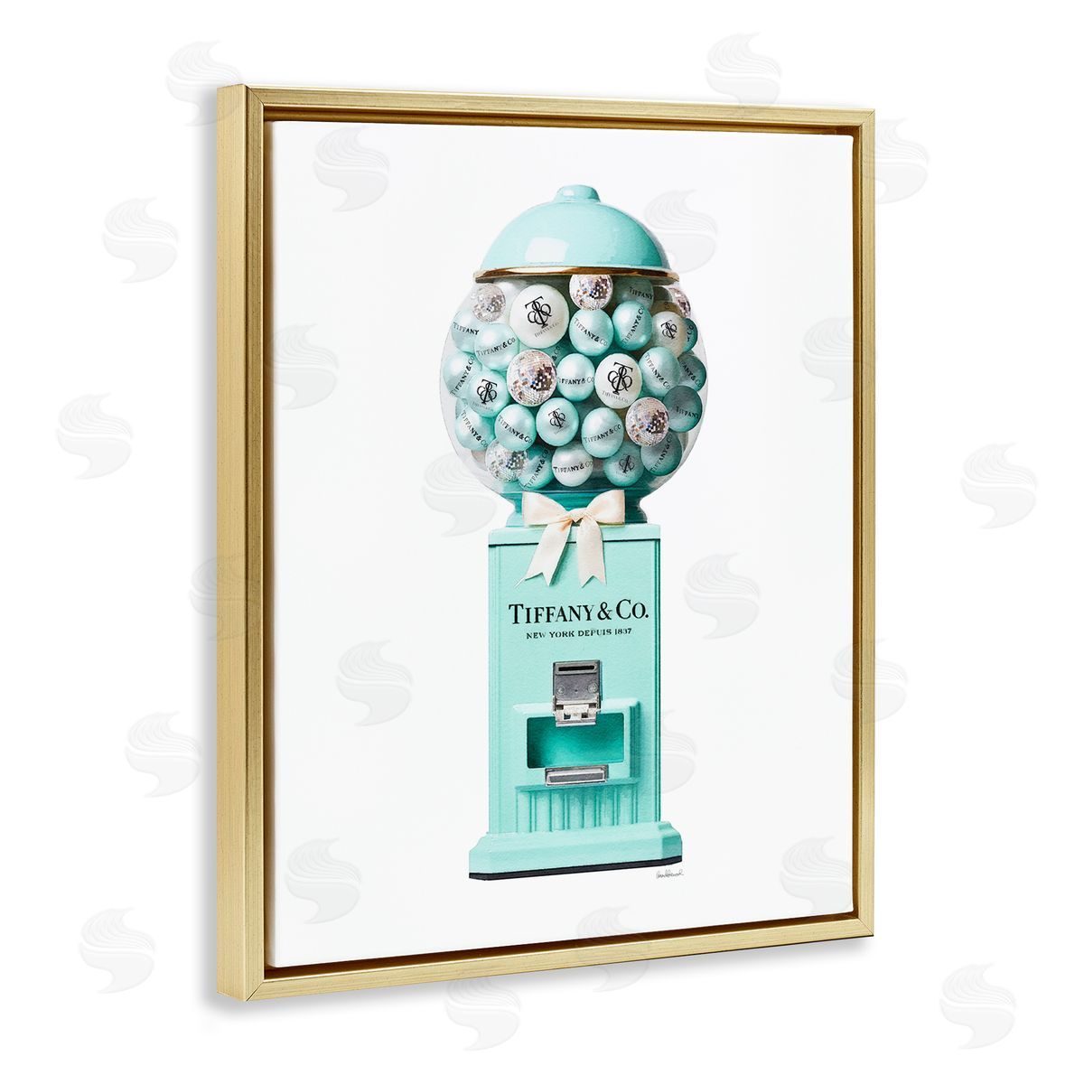 Amanda Greenwood Turquoise Fashion Candy Gold Floater Frame Canvas Artside_