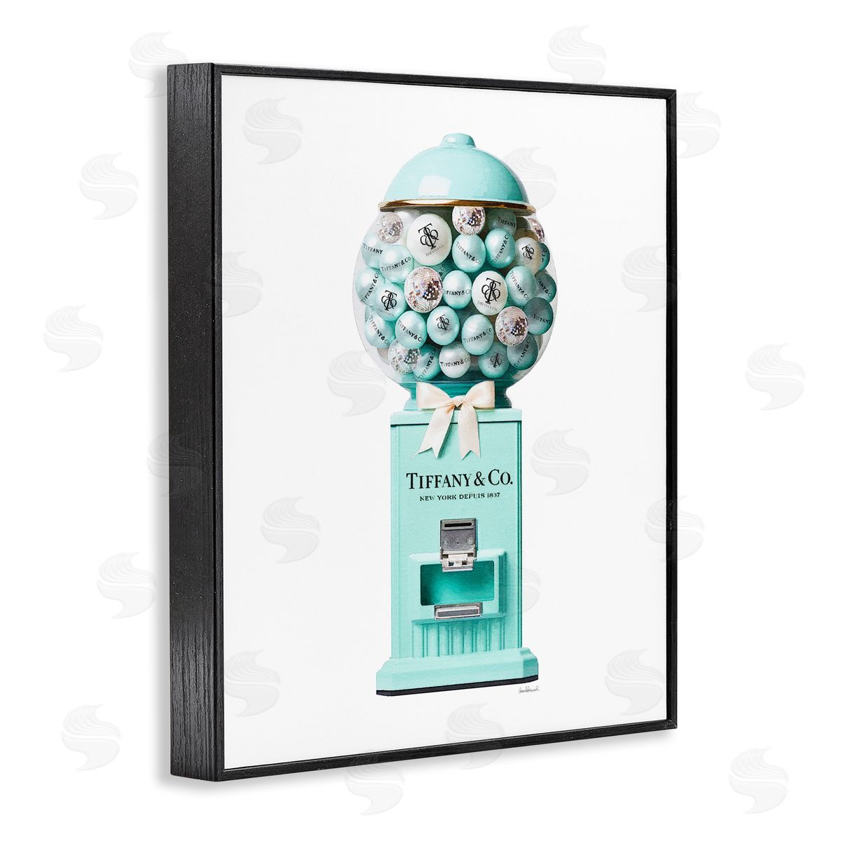 Amanda Greenwood Turquoise Fashion Candy Black Framed Giclee Wall Artside_