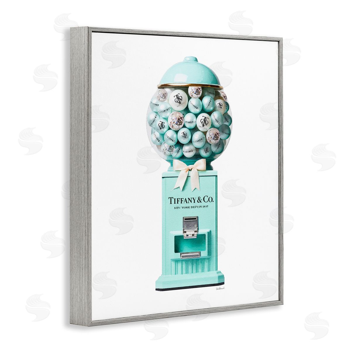 Amanda Greenwood Turquoise Fashion Candy Gray Framed Giclee Wall Artside_