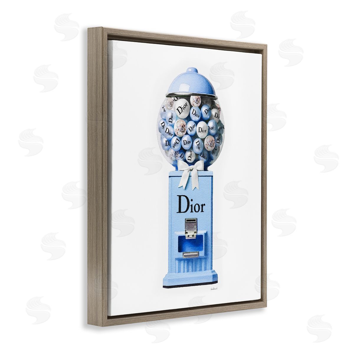 Amanda Greenwood Glam Candy Dispenser Brown Floater Frame Canvas Artside_