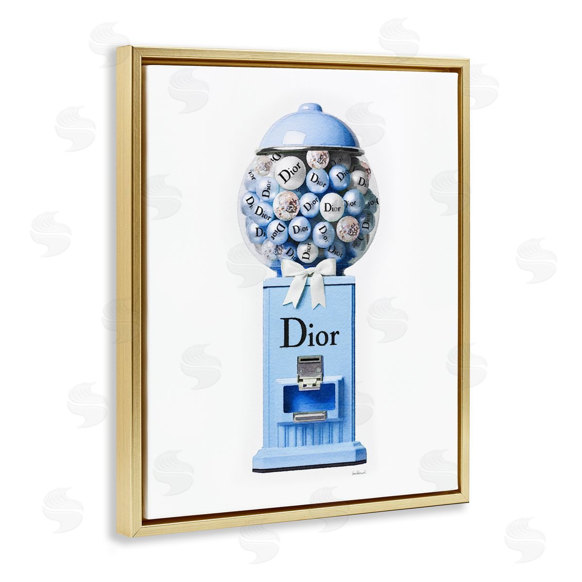 Amanda Greenwood Glam Candy Dispenser Gold Floater Frame Canvas Artside_