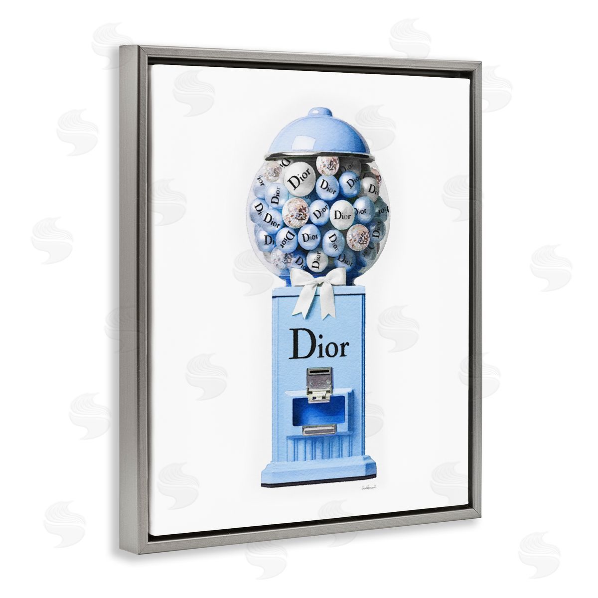 Amanda Greenwood Glam Candy Dispenser Gray Floater Frame Canvas Artside_