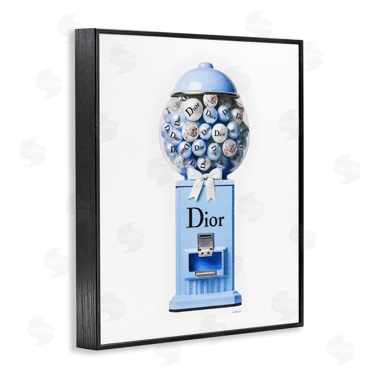 Amanda Greenwood Glam Candy Dispenser Black Framed Giclee Wall Artside_