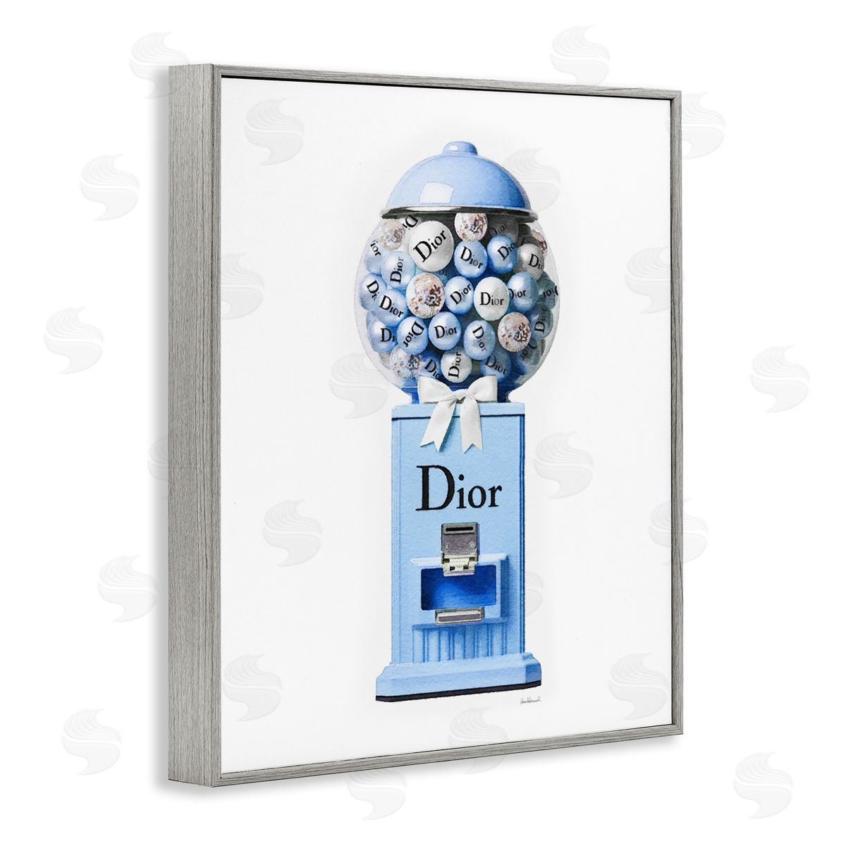 Amanda Greenwood Glam Candy Dispenser Gray Framed Giclee Wall Artside_