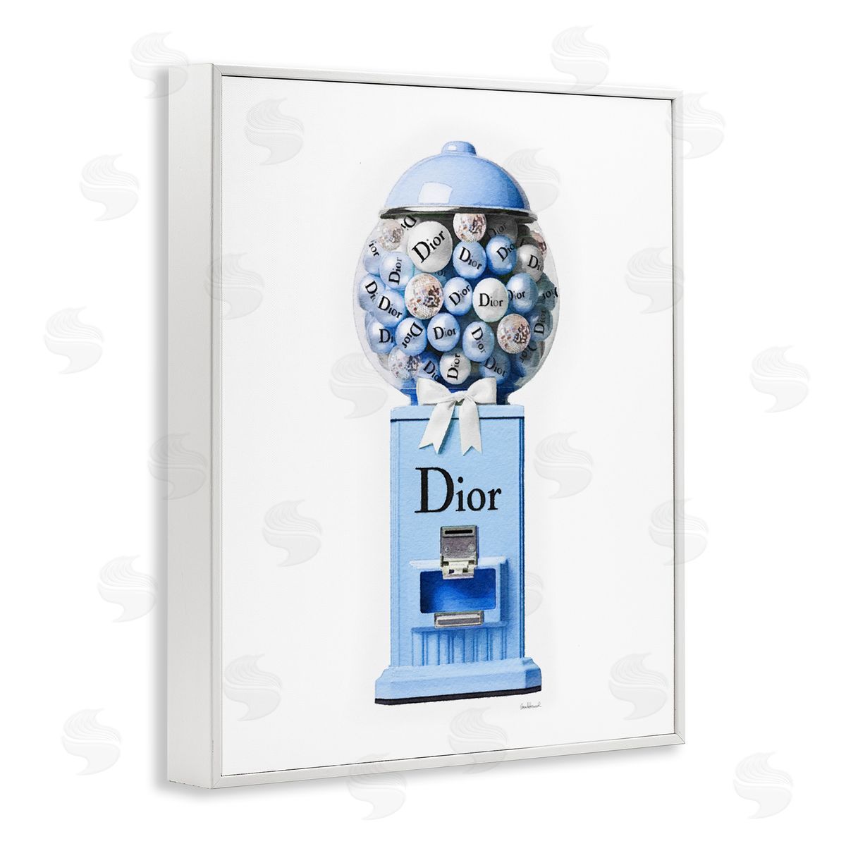 Amanda Greenwood Glam Candy Dispenser White Framed Giclee Wall Artside_