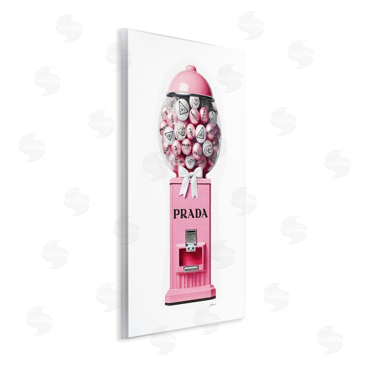 Amanda Greenwood Pink Glam Gumball Machine Wall Plaque Artside_
