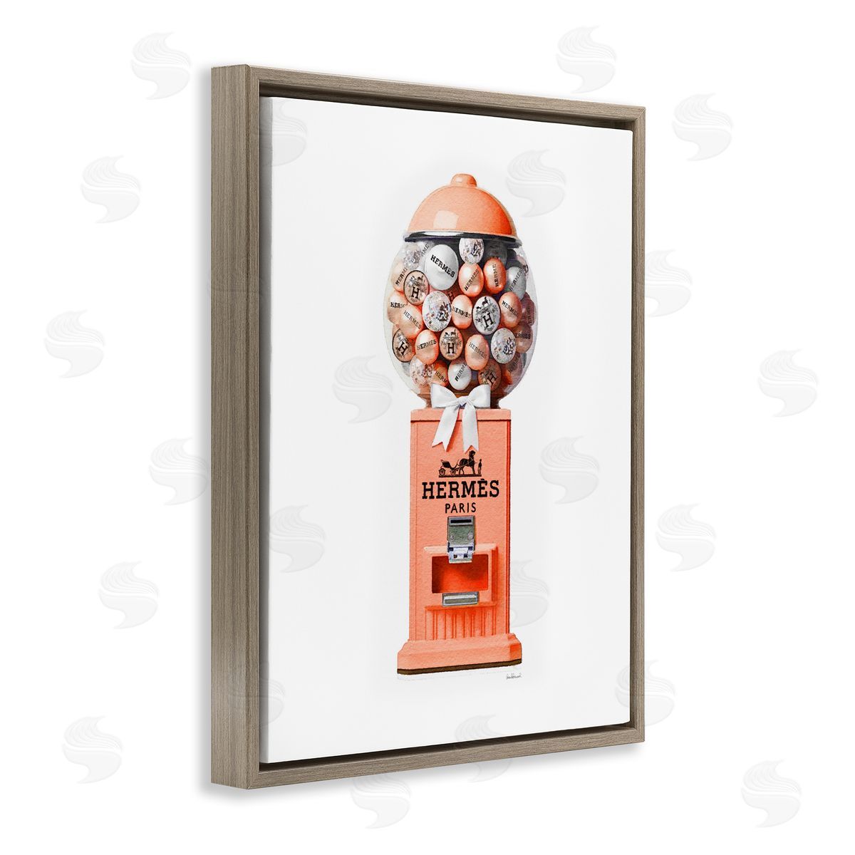 Amanda Greenwood Fashion Gumball Dispenser Brown Floater Frame Canvas Artside_