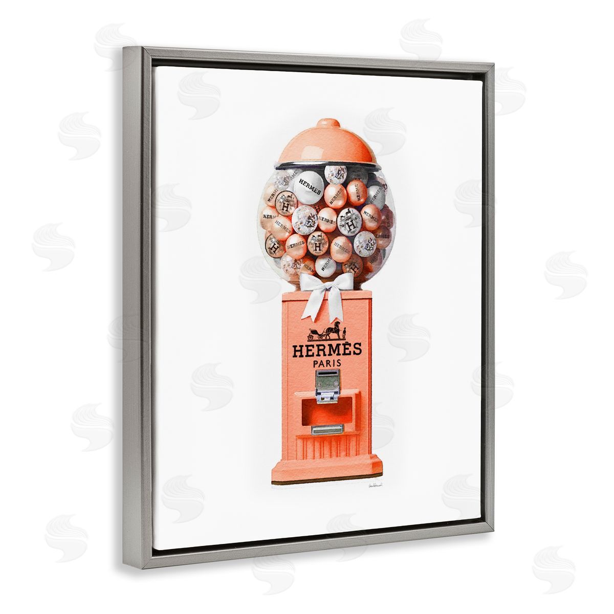 Amanda Greenwood Fashion Gumball Dispenser Gray Floater Frame Canvas Artside_
