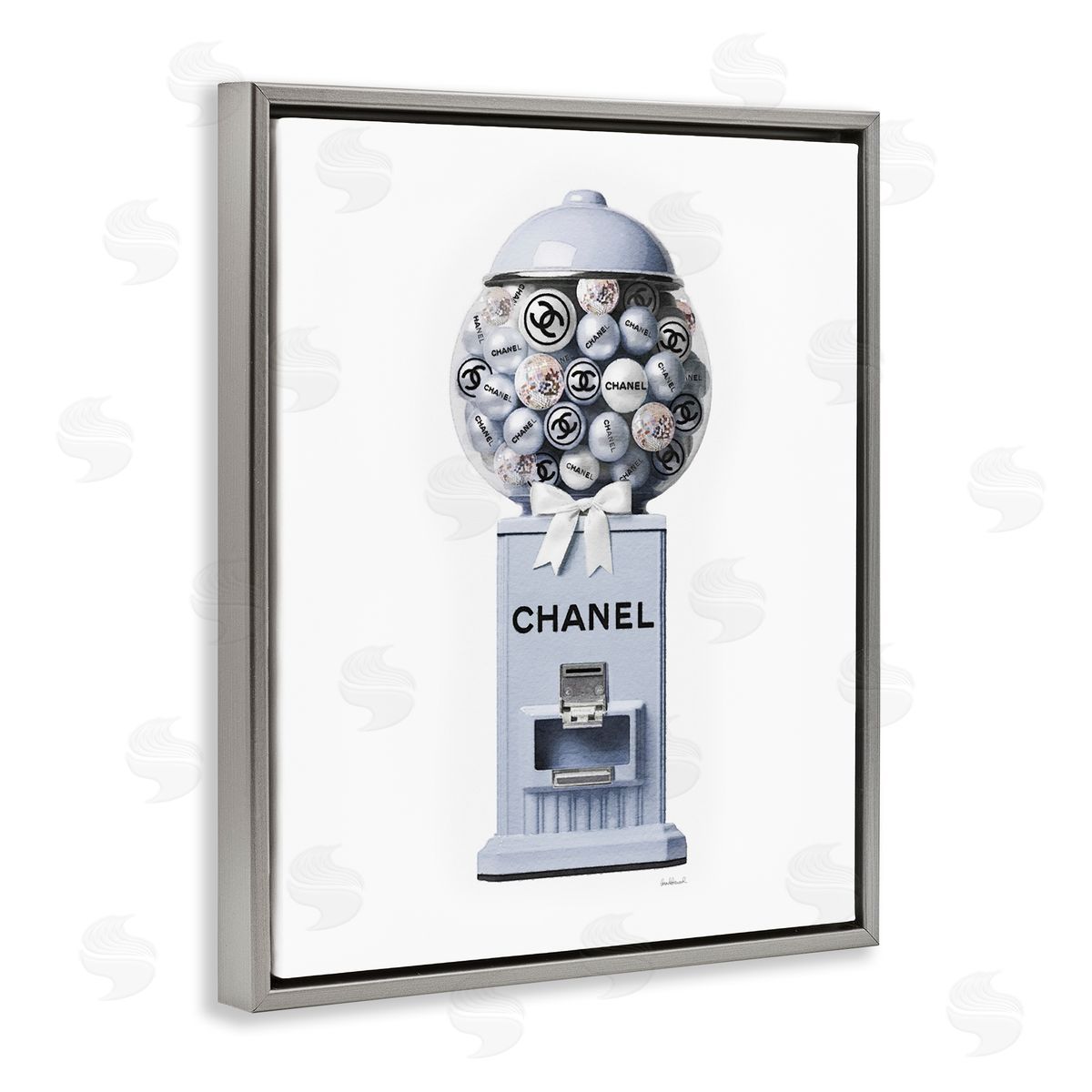 Amanda Greenwood Fashion Glam Candy Gray Floater Frame Canvas Artside_