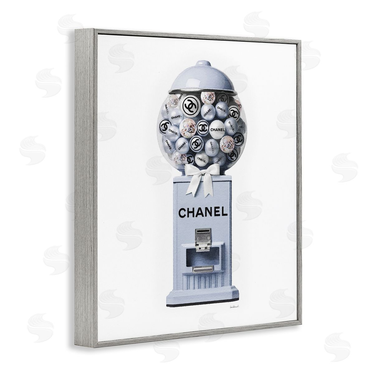 Amanda Greenwood Fashion Glam Candy Gray Framed Giclee Wall Artside_