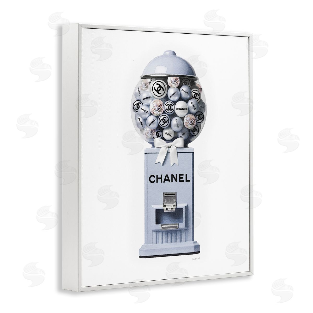 Amanda Greenwood Fashion Glam Candy White Framed Giclee Wall Artside_