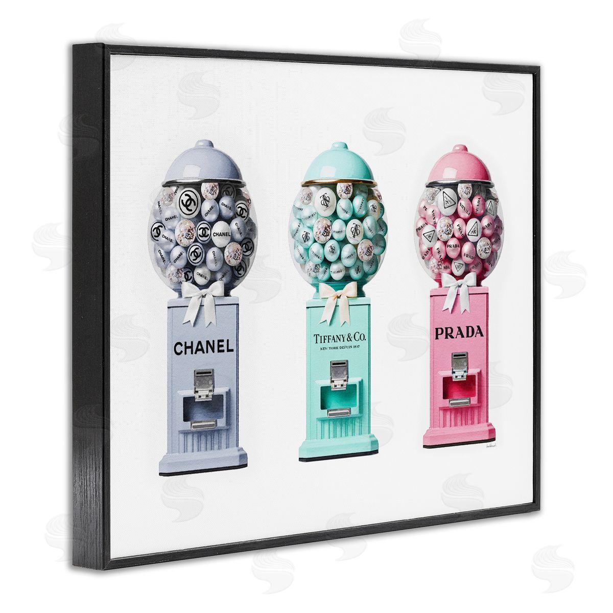 Amanda Greenwood Glam Gumball Candy Black Framed Giclee Wall Artside_