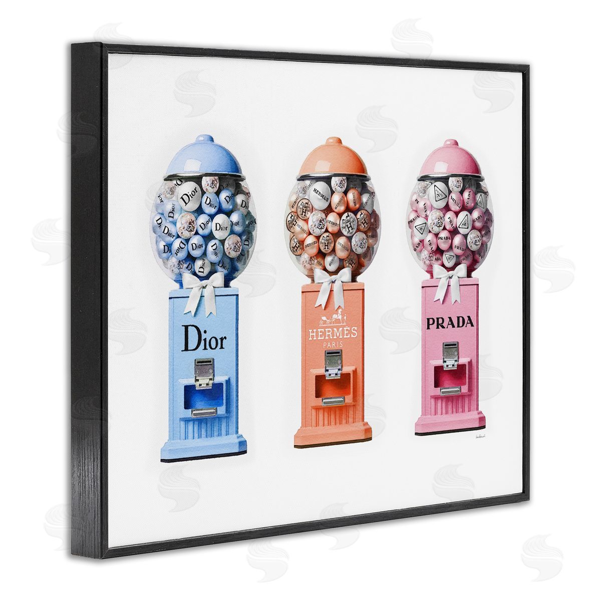 Amanda Greenwood Fashion Candy Dispensers Black Framed Giclee Wall Artside_