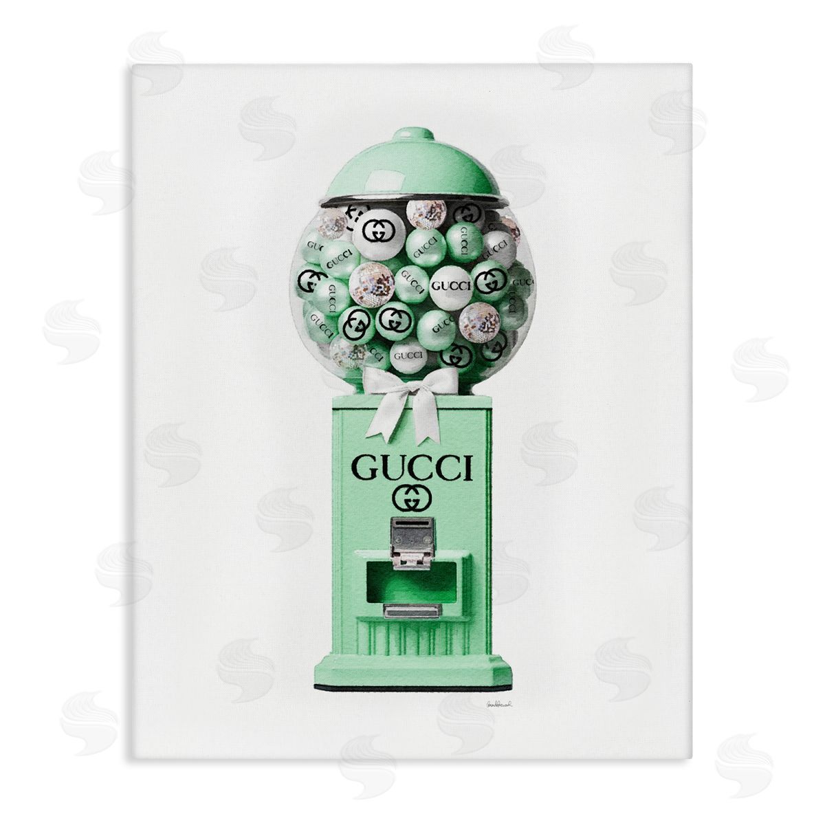 Amanda Greenwood Green Glam Gumball Machine Canvas Wall Art