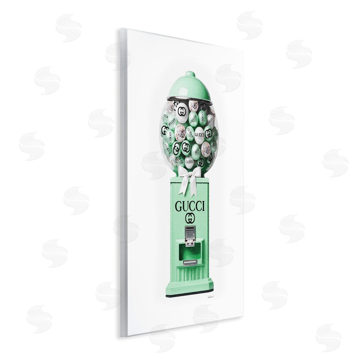 Amanda Greenwood Green Glam Gumball Machine Wall Plaque Artside_