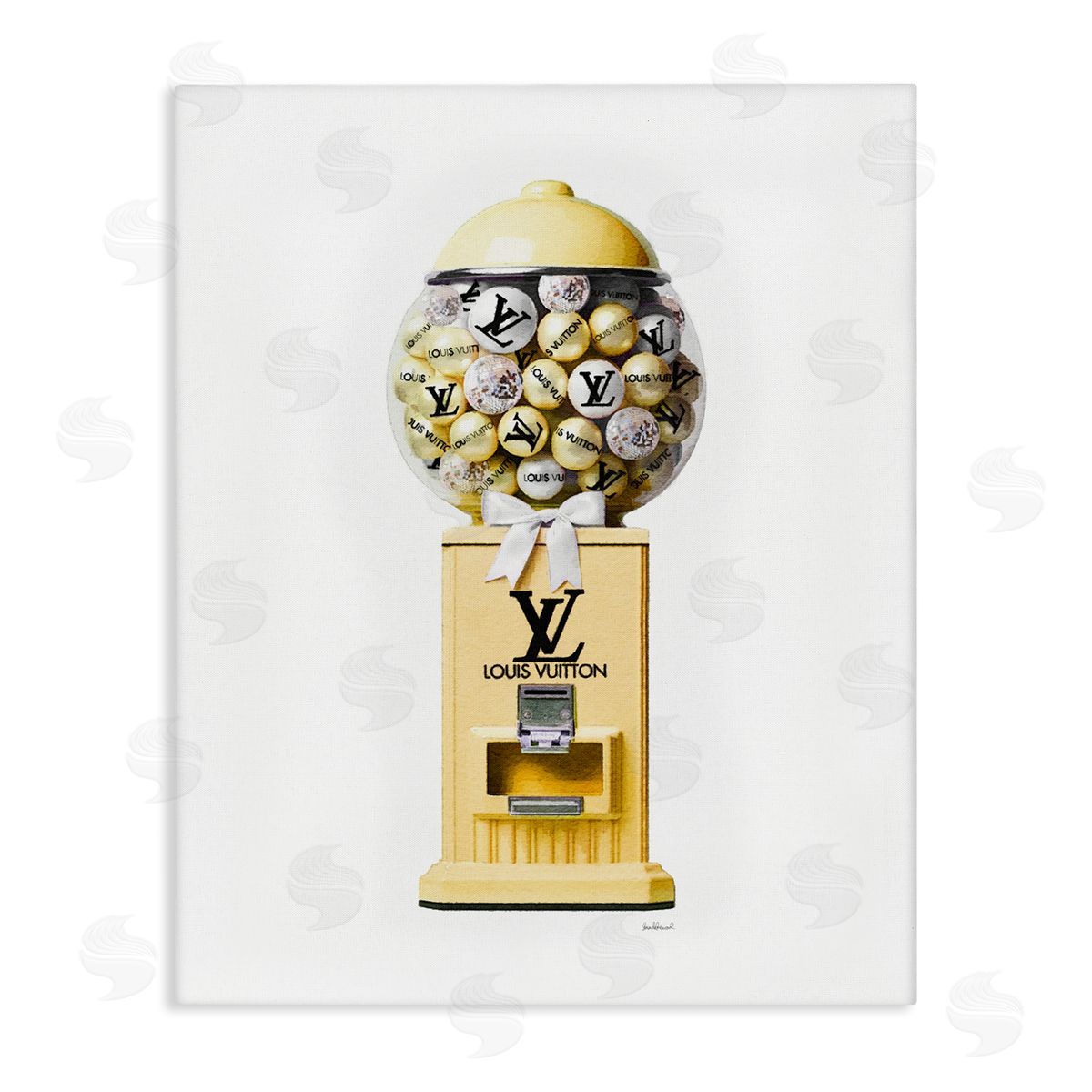 Amanda Greenwood Yellow Gumball Machine Canvas Wall Art