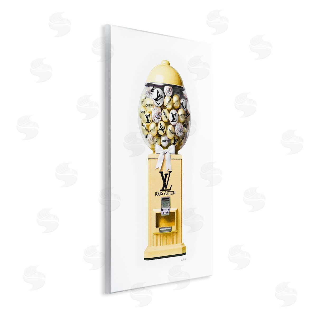 Amanda Greenwood Yellow Gumball Machine Wall Plaque Artside_