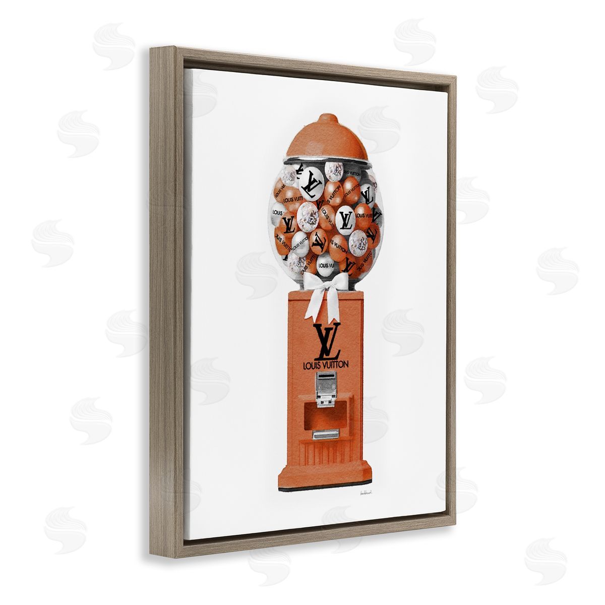 Amanda Greenwood Gumball Dispenser Glam Brown Floater Frame Canvas Artside_