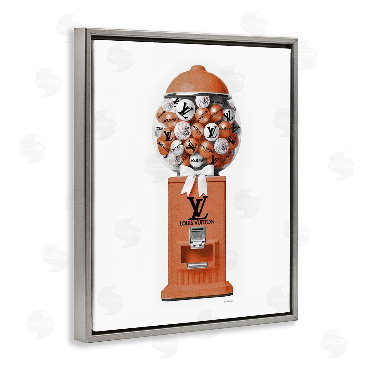 Amanda Greenwood Gumball Dispenser Glam Gray Floater Frame Canvas Artside_