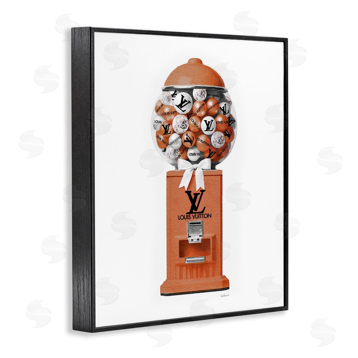 Amanda Greenwood Gumball Dispenser Glam Black Framed Giclee Wall Artside_