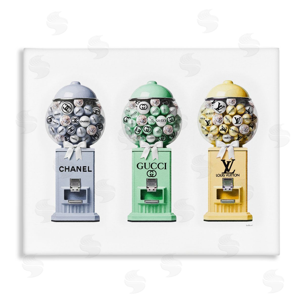 Amanda Greenwood Pastel Gumball Machines Canvas Wall Art