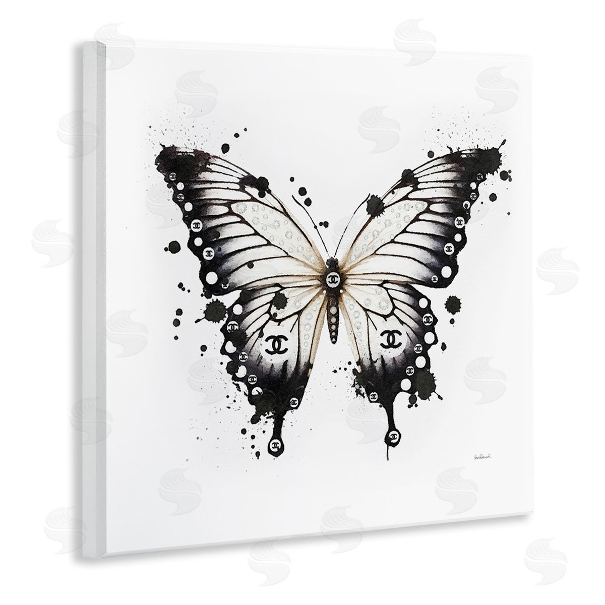 Amanda Greenwood Modern Black Butterfly Wall Plaque Artside_