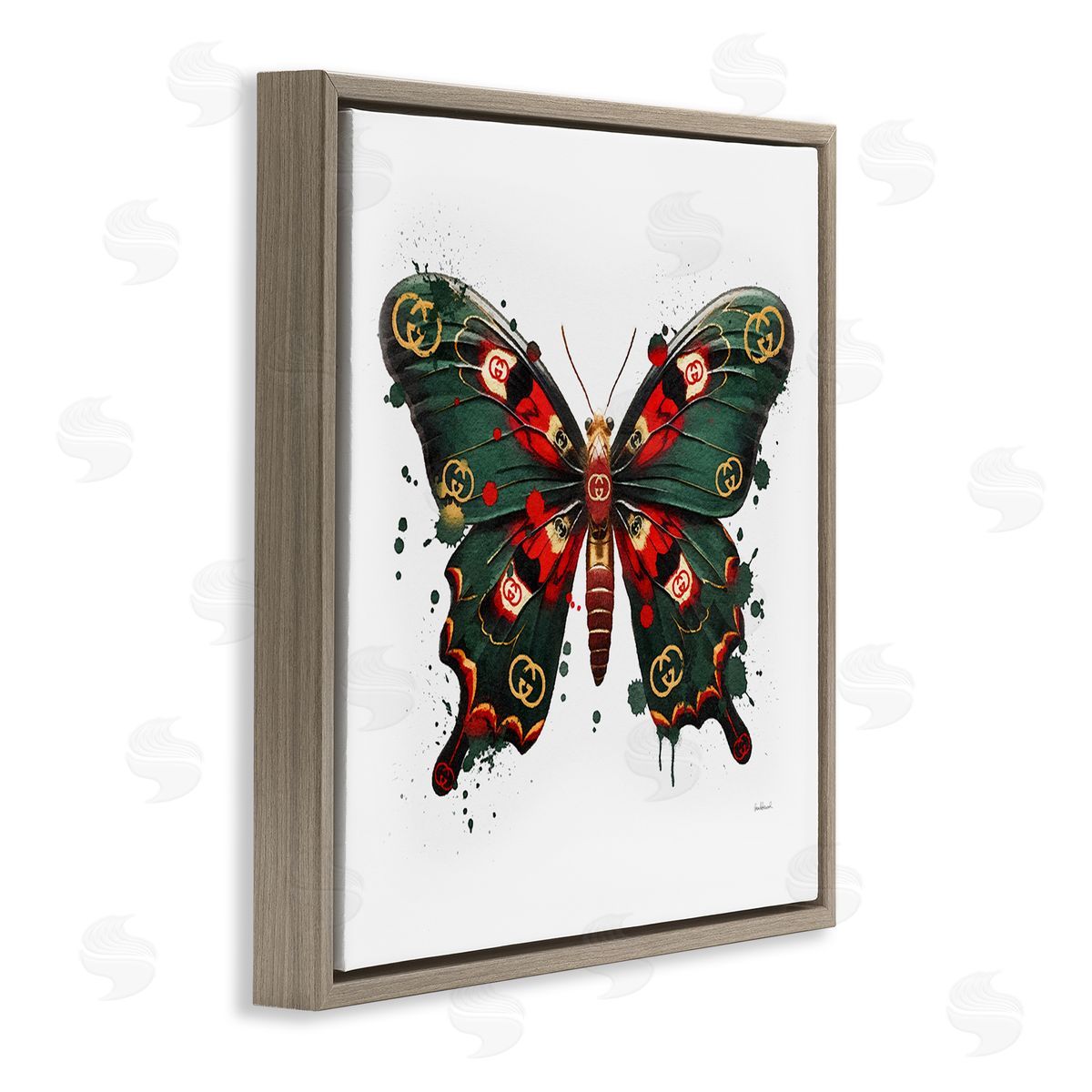 Amanda Greenwood Fashion Brand Butterfly Brown Floater Frame Canvas Artside_