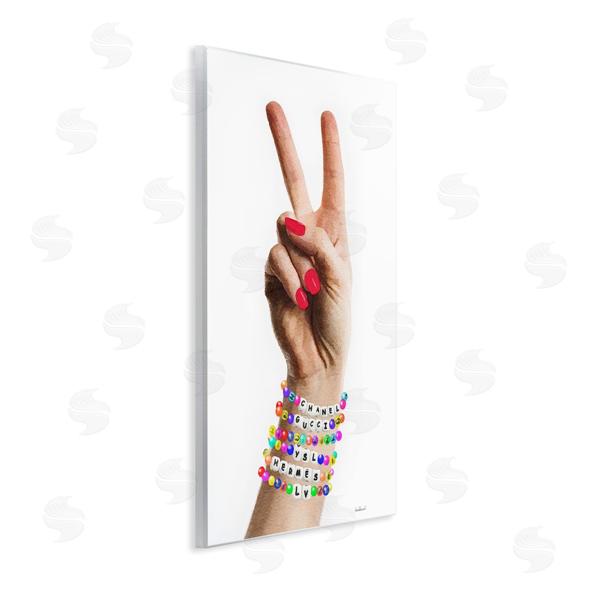 Amanda Greenwood Glam Bracelets Peace Sign Wall Plaque Artside_