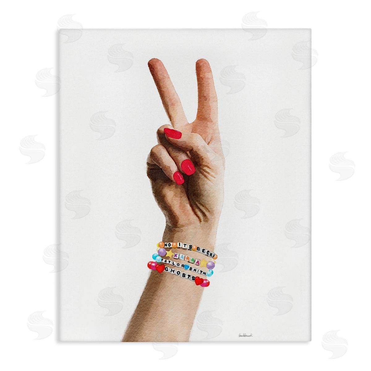 Amanda Greenwood Peace Sign Hand Canvas Wall Art