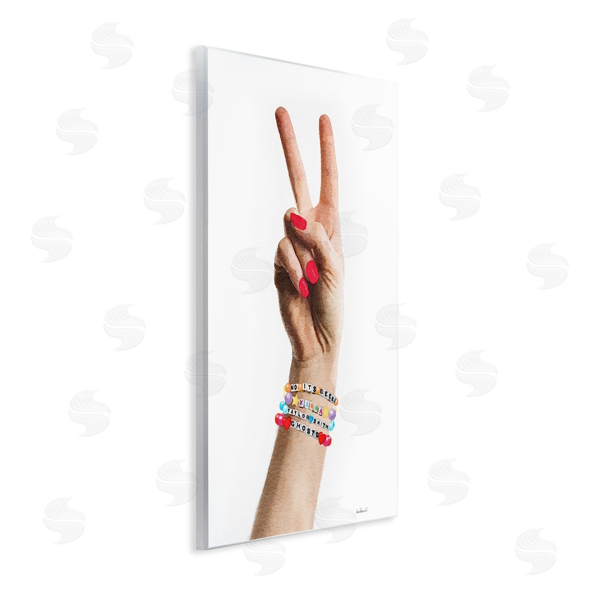 Amanda Greenwood Peace Sign Hand Wall Plaque Artside_