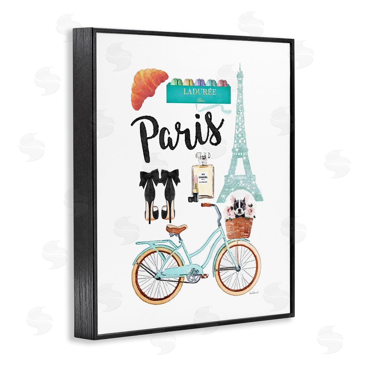 Amanda Greenwood Paris Glam Travel Black Framed Giclee Wall Artside_