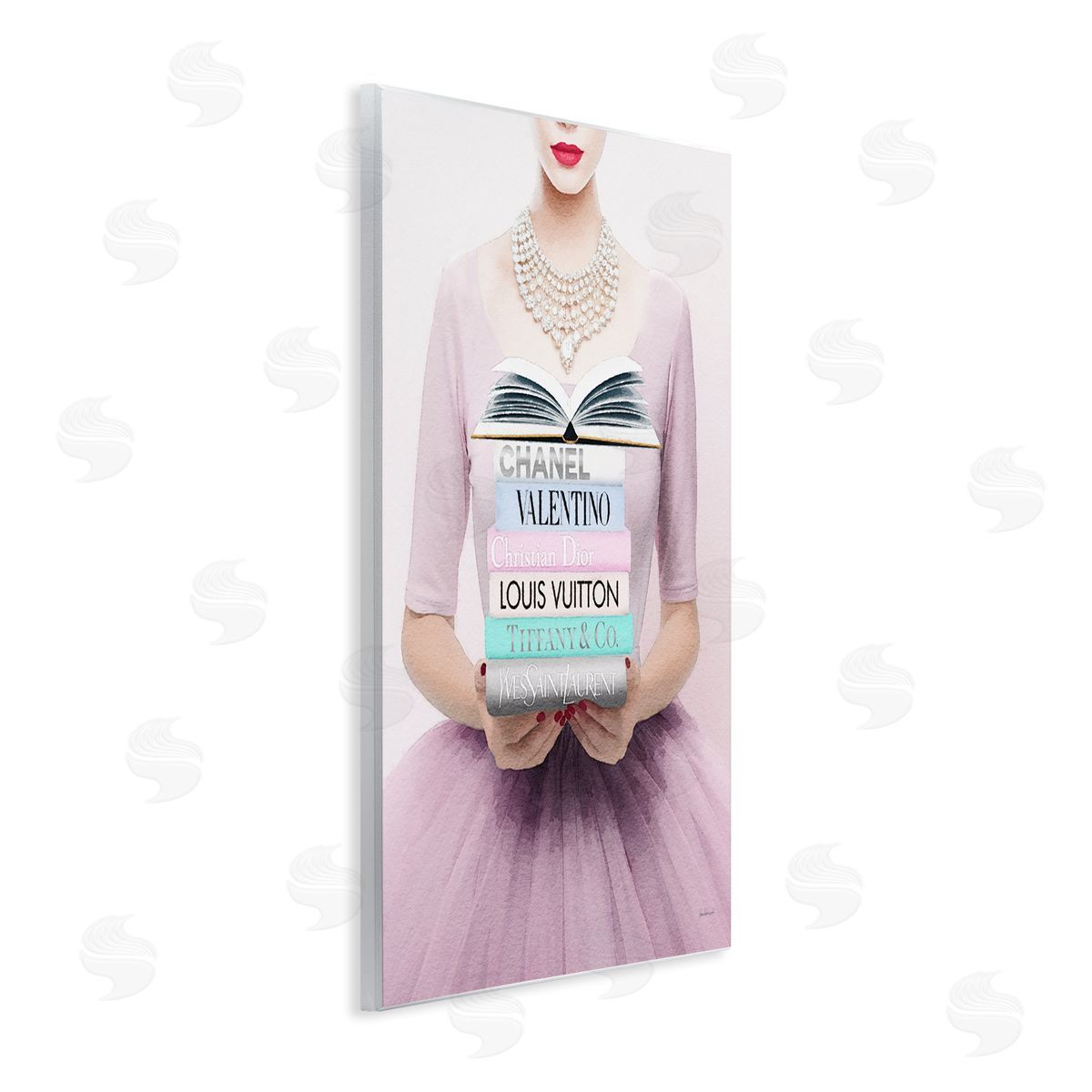 Amanda Greenwood Fashionista with Books Wall Plaque Artside_