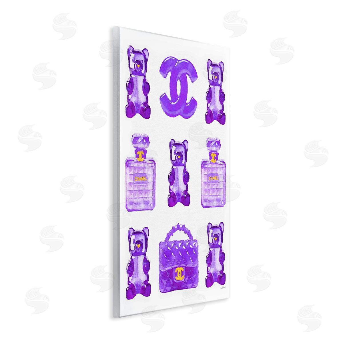 Purple Glam Gummy Candy Wood Plaque Wall Art, Home Decor by Amanda Greenwood
