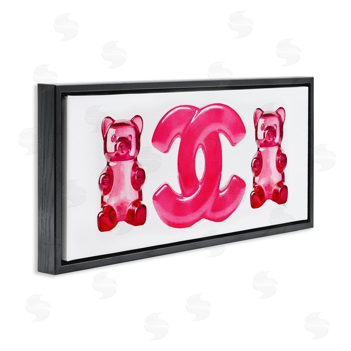 Amanda Greenwood Red Glam Brand Gummy Black Floater Frame Canvas Artside_