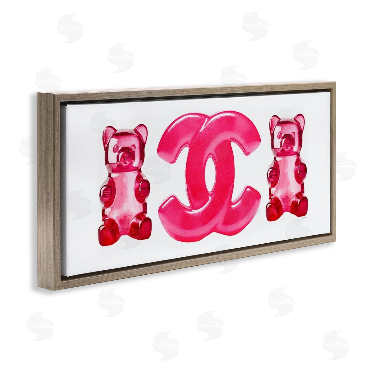 Amanda Greenwood Red Glam Brand Gummy Brown Floater Frame Canvas Artside_