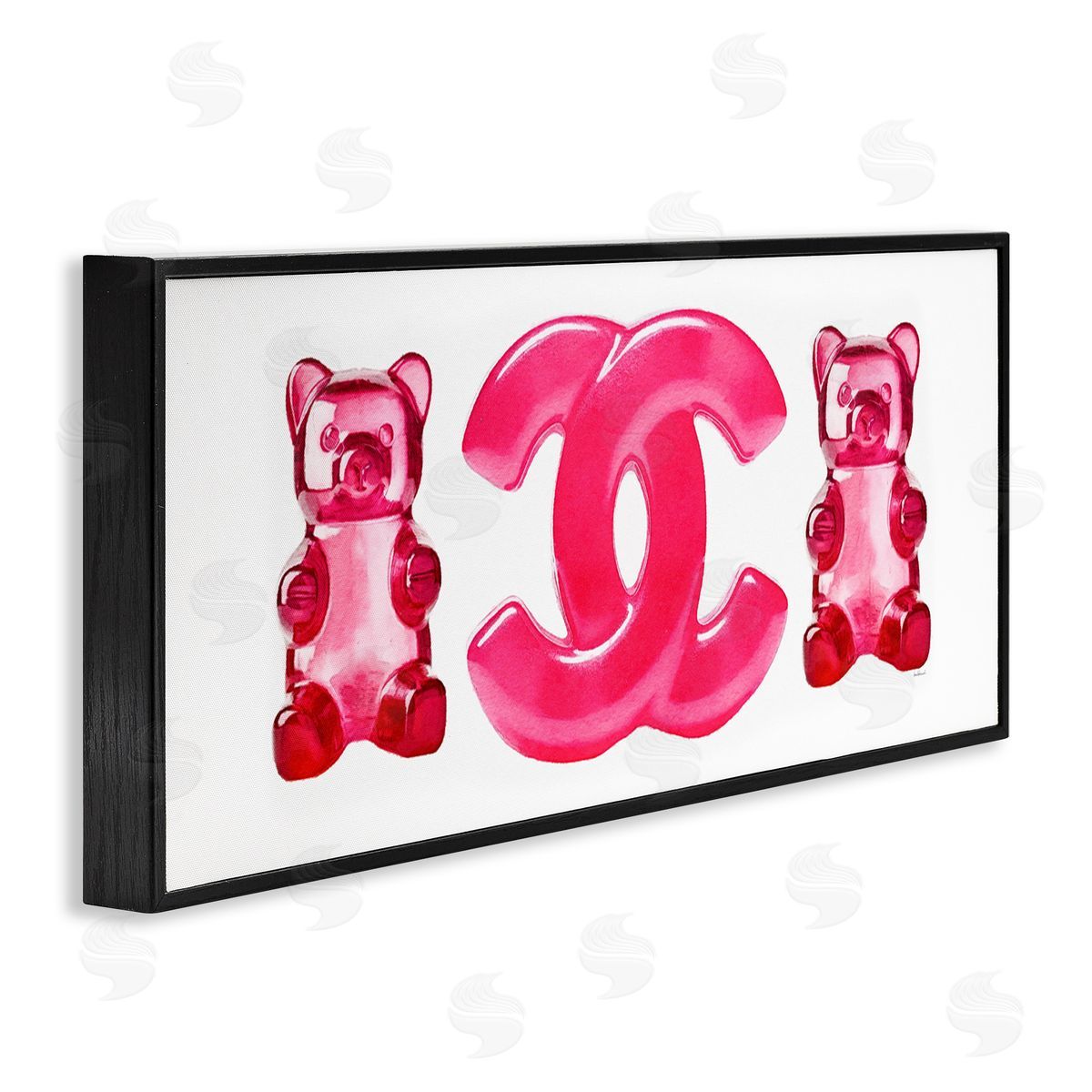 Amanda Greenwood Red Glam Brand Gummy Black Framed Giclee Wall Artside_