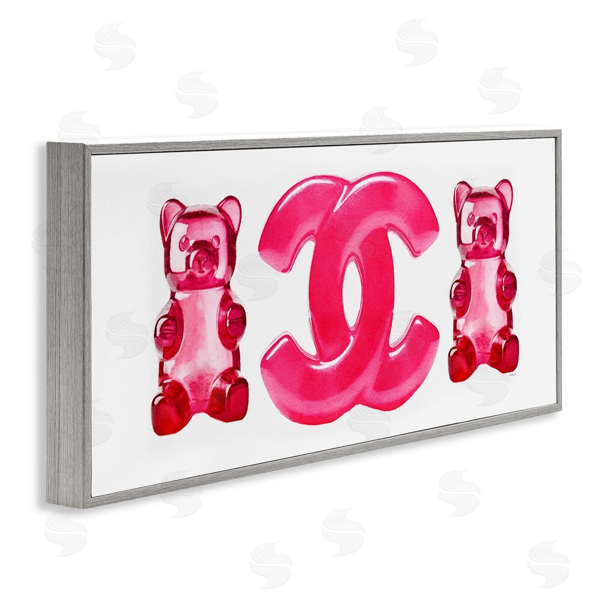 Amanda Greenwood Red Glam Brand Gummy Gray Framed Giclee Wall Artside_