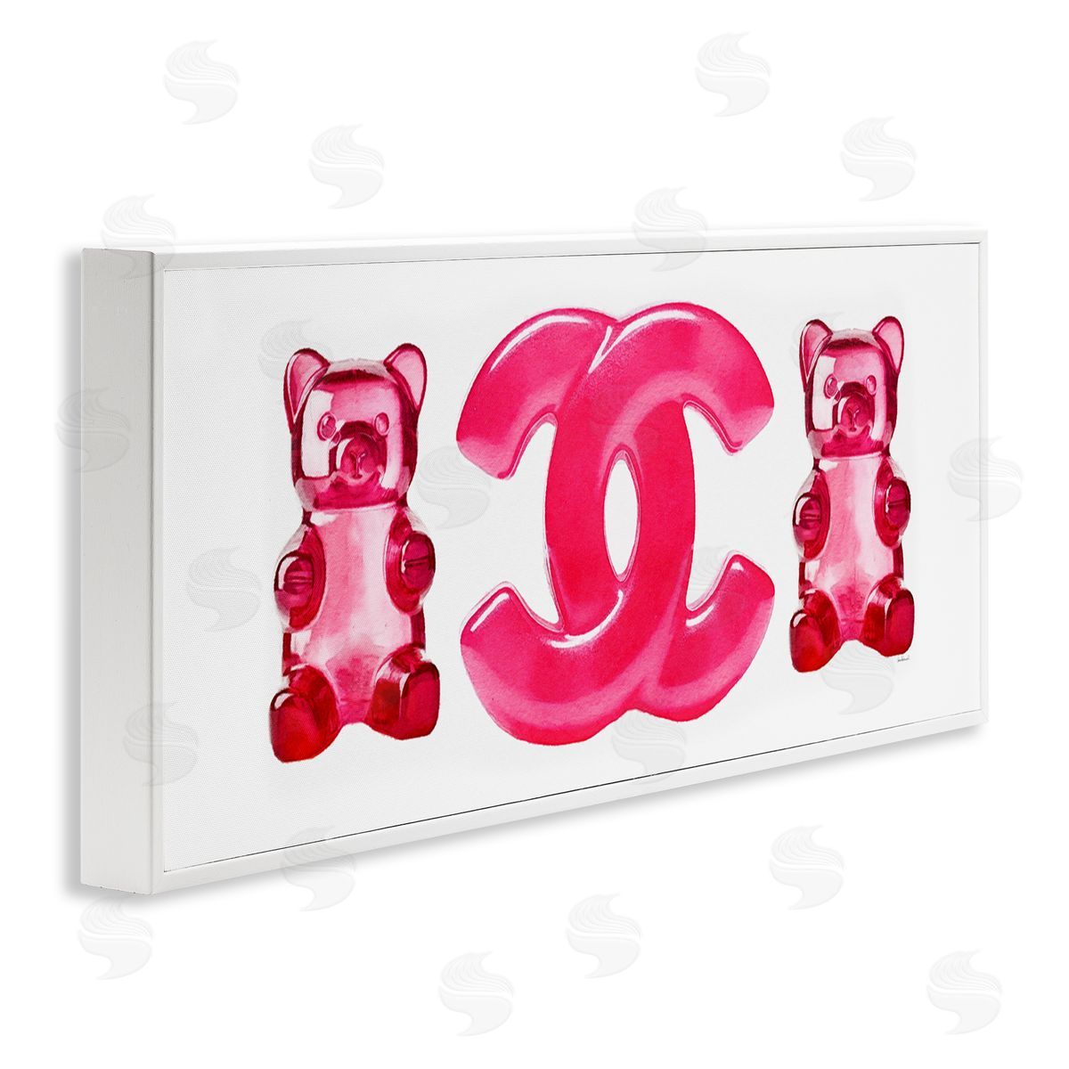 Amanda Greenwood Red Glam Brand Gummy White Framed Giclee Wall Artside_